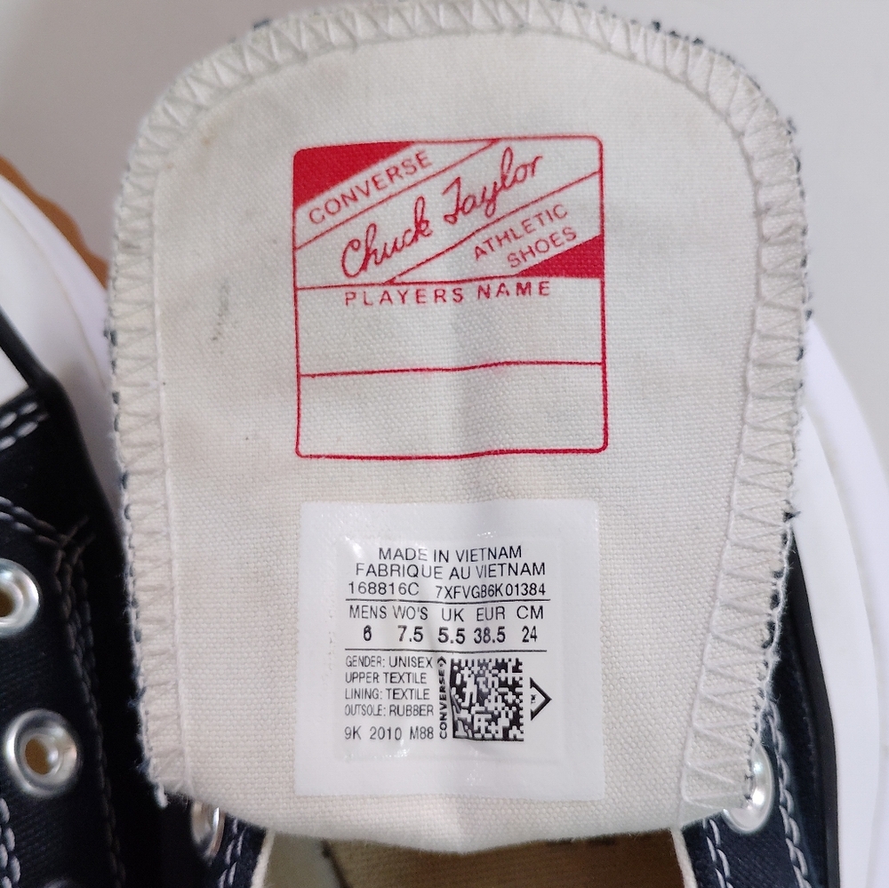 Converse Kids Black Canvas Slip-On Sneakers with White Toecaps and Gum Outsoles - Picture 9 of 9